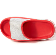 2025 women's/men new women's shoes with diamond face, thin flash thick bottom slippers sandals outdoor beach slippers 36-45