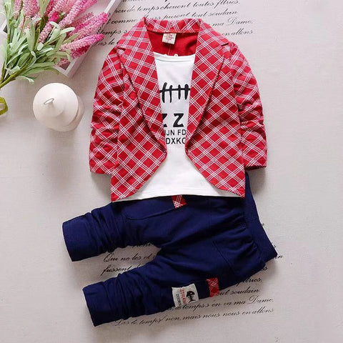 Spring Autumn Kids Clothes Sets Baby Boys Tracksuit Long Sleeve Tops+Pant 2Pcs/Set Infant Gentleman Suits Children Clothing Sets