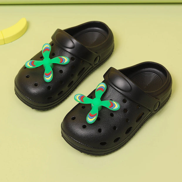 Summer Kids Home Slippers Sandals Garden Shoes Soft Anti-Slip Cute DIY Design Hole Baby Shoes Sandy Beach Boys Girls