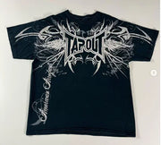 T Shirt Mens New Affliction Harajuku Y2K Hip Hop Water Washed Retro Round Neck Oversized T shirt long sleeve Gothic Couple Tops