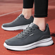 Men Running Shoes Leather Waterproof Anti Slip Sneakers Men Wear-resistant Men Walking Sport Shoes Comfortable Men's Shoes