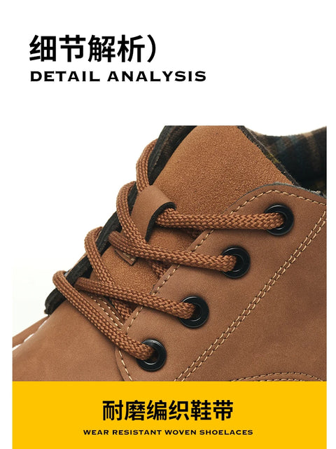 Men's safety leather boots Steel toe shoes Puncture-Proof  Work Boots Safety Shoes Men wear resistant Indestructible shoes 2025