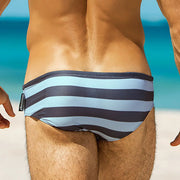 Men Striped Swim Briefs Swimwear Sexy Male Swimming Trunks Beach Short Surfing Summer Swimsuit Bikini Pants Bañador Corto Hombre