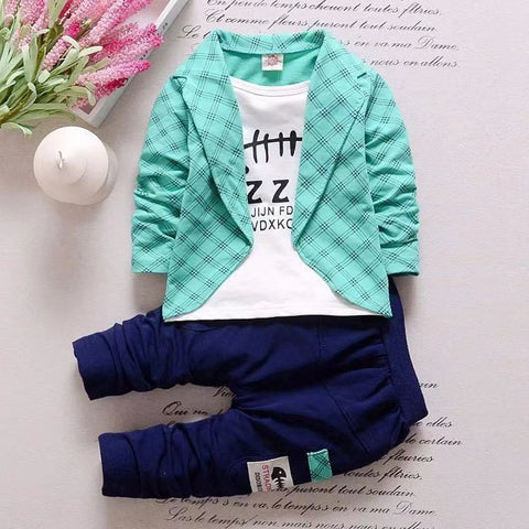 Spring Autumn Kids Clothes Sets Baby Boys Tracksuit Long Sleeve Tops+Pant 2Pcs/Set Infant Gentleman Suits Children Clothing Sets