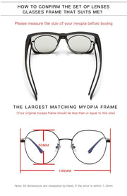 Vintage Polarized Sunglasses Women Men Wear Over Myopia Glasses Photochromic Fishing Cycling Glasses Night Vision Driving Goggle