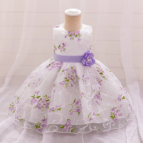 Summer Pink Flower Dress For Girls Kids Clothes Party Wedding Bridesmaid Girl Dresses Birthday Children Clothing Costumes 3 10 Y