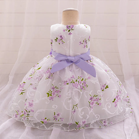 Summer Pink Flower Dress For Girls Kids Clothes Party Wedding Bridesmaid Girl Dresses Birthday Children Clothing Costumes 3 10 Y