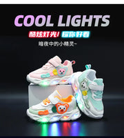 2023 Autumn Luminous Sneakers for Girls Boys Led Light Up Casual Shoes Kids Breathable Mesh Sports Shoes Tenis Infantil Menino