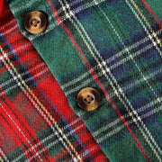 Prowow Baby Kids Christmas Outfit Sets For Boys Patchwork Plaid Necktie Shirts +Corduroy Green Overalls Newborn New Year Costume