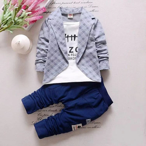 Spring Autumn Kids Clothes Sets Baby Boys Tracksuit Long Sleeve Tops+Pant 2Pcs/Set Infant Gentleman Suits Children Clothing Sets