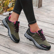 Retro Women's Hiking Shoes Summer Fashion Version Anti Slip Thick Soled Shoes Outdoor Fitness Training Lace Up Casual Sneakers