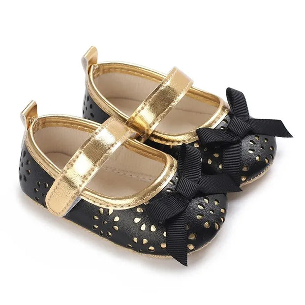 Meckior Spring Autumn Newborn Baby First Day Toddler Shoes Cute Bow Princess Shoes New Casual Shoes Anti-slip Waterproof Rubber