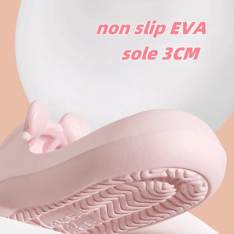 Summer Women's Cute Bear Slippers Cartoon Bathroom Flip Flops Anti Slip Light EVA Soft Sole Shoes Outdoor Sandals Beach Slides