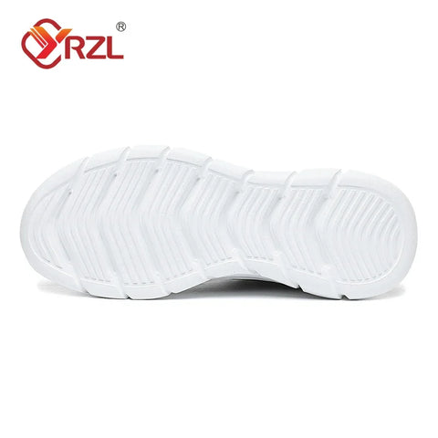 YRZL Black Running Shoes Leather Waterproof Athletic Sneakers Men Wear-resistant Men Walking Sport Shoes Comfortable Men Shoes