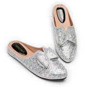 Flat INS Style Luxury Designer Elegant Party Slippers Anti-Slip Comfortable and Casual Wedding Half Shoes