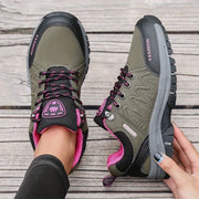 Retro Women's Hiking Shoes Summer Fashion Version Anti Slip Thick Soled Shoes Outdoor Fitness Training Lace Up Casual Sneakers