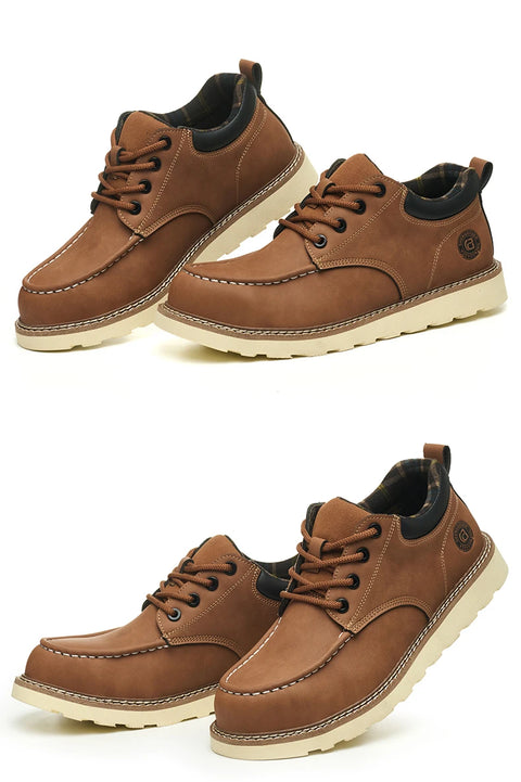 Men's safety leather boots Steel toe shoes Puncture-Proof  Work Boots Safety Shoes Men wear resistant Indestructible shoes 2025
