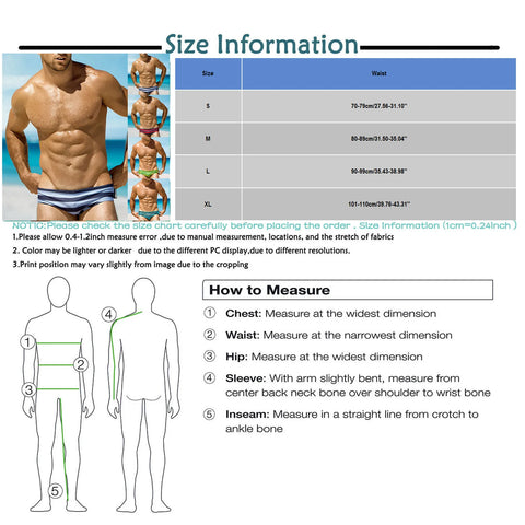 Men Striped Swim Briefs Swimwear Sexy Male Swimming Trunks Beach Short Surfing Summer Swimsuit Bikini Pants Bañador Corto Hombre