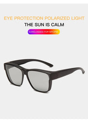Vintage Polarized Sunglasses Women Men Wear Over Myopia Glasses Photochromic Fishing Cycling Glasses Night Vision Driving Goggle