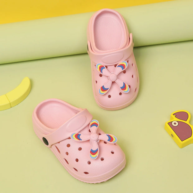 Summer Kids Home Slippers Sandals Garden Shoes Soft Anti-Slip Cute DIY Design Hole Baby Shoes Sandy Beach Boys Girls