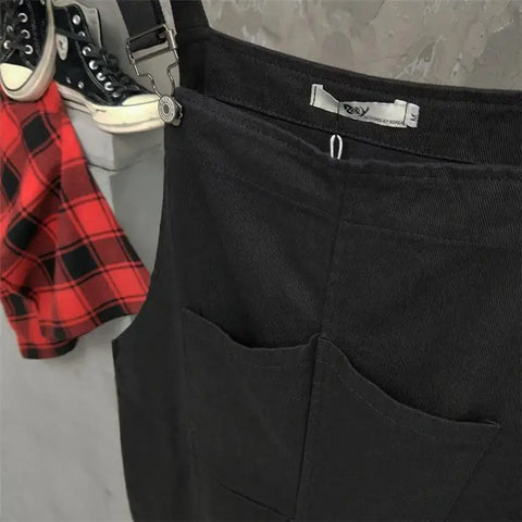 Denim Jump Suits for Women High Waist Harajuku Wide Leg Pants Playsuit Streetwear Chic Casual Summer Bodysuit 2025 New Bottoms