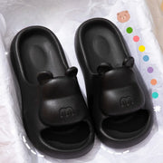 Summer Women's Cute Bear Slippers Cartoon Bathroom Flip Flops Anti Slip Light EVA Soft Sole Shoes Outdoor Sandals Beach Slides