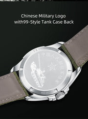 Seagull Luxury Bracelet Military Men Watch Automatic Mechanical Watches For Men Wear Resistant Leather Strap Luminous Clock D581