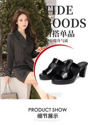 Mesh Summer Heeled Slippers Ladies Shoes for Women Sandals 2023 Peep Toe Outside Women's Rubber Slipper Female Platform Sandals