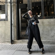 Denim Jump Suits for Women High Waist Harajuku Wide Leg Pants Playsuit Streetwear Chic Casual Summer Bodysuit 2025 New Bottoms
