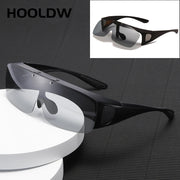 Flip Up Polarized Sunglasses Men Wear Over Myopia Eyeglasses Photochromic Fishing Cycling Glasses Night Vision Driving Goggles