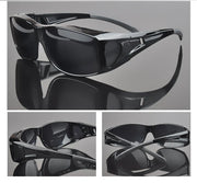 2023 Polarized Sunglasses Men Wear Over Myopia Prescription Glasses Fishing Eyewear Vintage Night Vision Driving Goggles