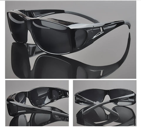 2023 Polarized Sunglasses Men Wear Over Myopia Prescription Glasses Fishing Eyewear Vintage Night Vision Driving Goggles