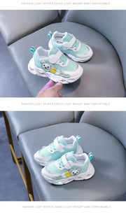 2023 Autumn Luminous Sneakers for Girls Boys Led Light Up Casual Shoes Kids Breathable Mesh Sports Shoes Tenis Infantil Menino