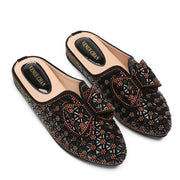 Flat INS Style Luxury Designer Elegant Party Slippers Anti-Slip Comfortable and Casual Wedding Half Shoes