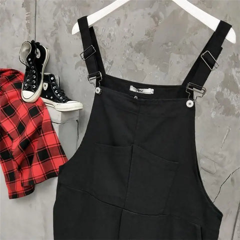 Denim Jump Suits for Women High Waist Harajuku Wide Leg Pants Playsuit Streetwear Chic Casual Summer Bodysuit 2025 New Bottoms