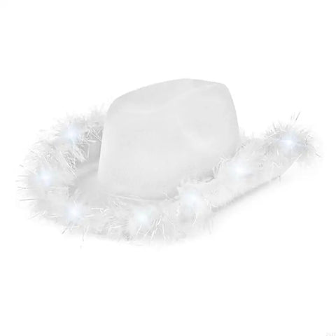 DXAE LED Cowboy Hat for Women Men Flashing Club Hat Western Cowgirl Hat Adult Unisex Costume Hat Halloween Party Headpiece