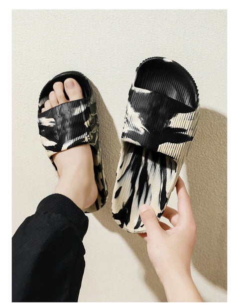 Summer men's and women's flip-flops beach shoes New flat slippers couples comfortable non-slip bathroom sandals