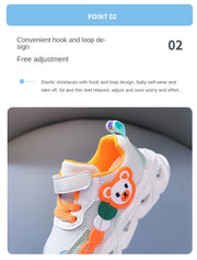 2023 Autumn Luminous Sneakers for Girls Boys Led Light Up Casual Shoes Kids Breathable Mesh Sports Shoes Tenis Infantil Menino