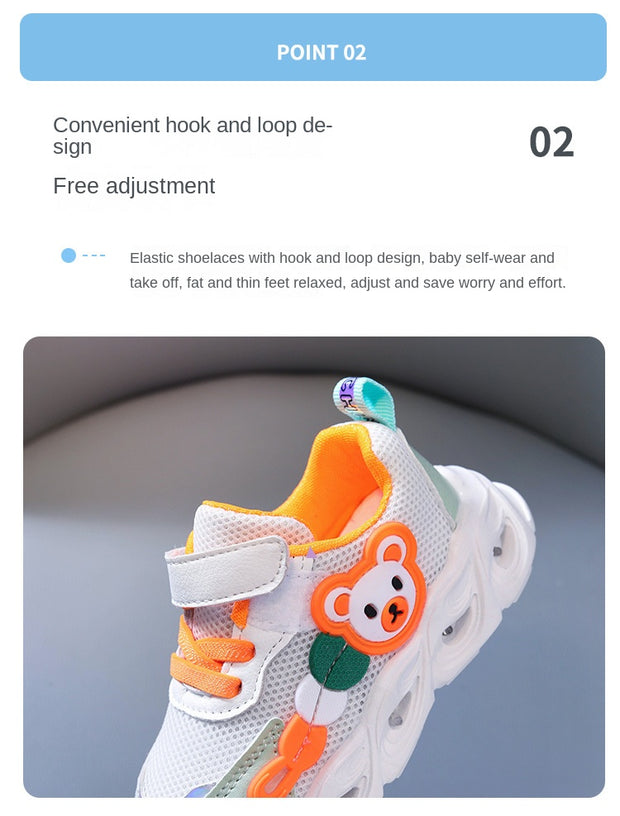 2023 Autumn Luminous Sneakers for Girls Boys Led Light Up Casual Shoes Kids Breathable Mesh Sports Shoes Tenis Infantil Menino