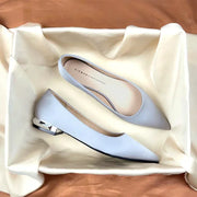 Women Flat Pumps Thin Low Heels for Women Pointed Toe Shallow Slip on Casual Work Office Female Elegant Shoes Zapatillas Mujer