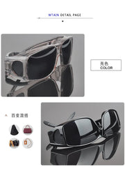 2023 Polarized Sunglasses Men Wear Over Myopia Prescription Glasses Fishing Eyewear Vintage Night Vision Driving Goggles