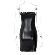 Hawthaw Women Fashion Party Club Streetwear Bodycon Black Mini Dress 2024 Summer Clothes
