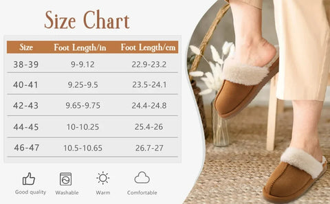 Crestar Women's Fuzzy Memory Foam Slippers Fluffy Winter House Shoes Indoor and Outdoor Lovers Warm Slippers With Good Wrapping