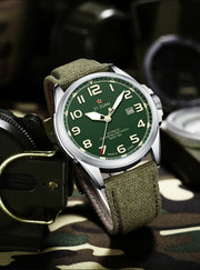 Seagull Luxury Bracelet Military Men Watch Automatic Mechanical Watches For Men Wear Resistant Leather Strap Luminous Clock D581