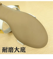 Women's flat sandals Gladiator summer 2025 luxury Brand Designer Rivets Open Toe slipper Leather Comfortable Ladies shoes Women
