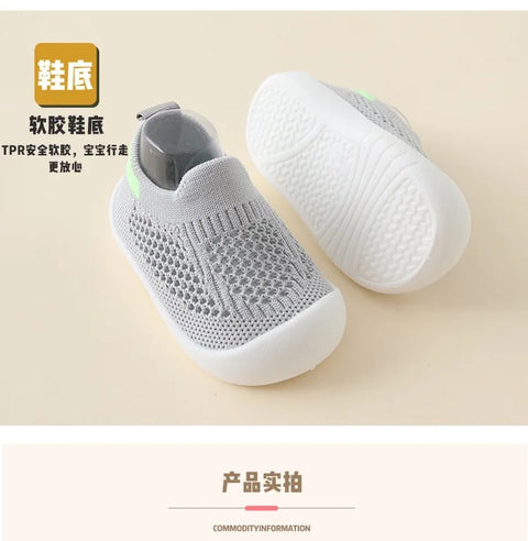 Baby Spring/Summer Soft Sole Socks Shoes Mesh Unisex Baby Anti Slip Floor Socks Children's 0-3T Lightweight Soft Walking Shoes