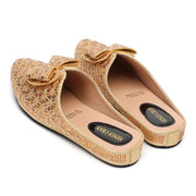 Flat INS Style Luxury Designer Elegant Party Slippers Anti-Slip Comfortable and Casual Wedding Half Shoes