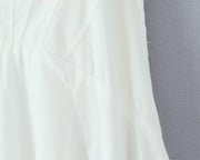 Women Dress 2025 New Fashion Summer Vintage White Lace-Panelled Cotton Dresses for Women Elegance Chic Ladies Midi Dress