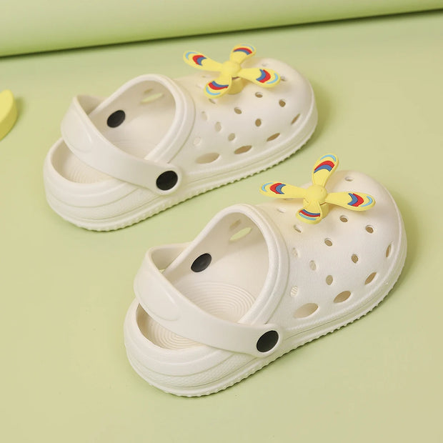 Summer Kids Home Slippers Sandals Garden Shoes Soft Anti-Slip Cute DIY Design Hole Baby Shoes Sandy Beach Boys Girls
