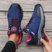 Retro Women's Hiking Shoes Summer Fashion Version Anti Slip Thick Soled Shoes Outdoor Fitness Training Lace Up Casual Sneakers